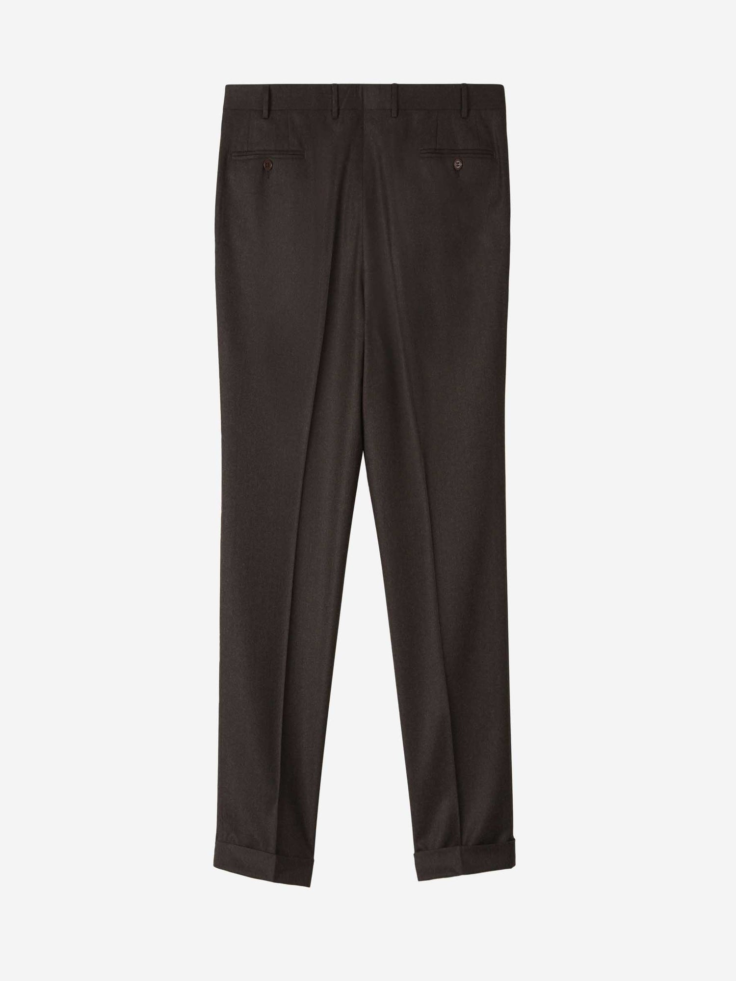 Outlet online Canali Hombre Pantalones Formales Lana color Marron Oscuro sku 321-000338 05 - Foto 2