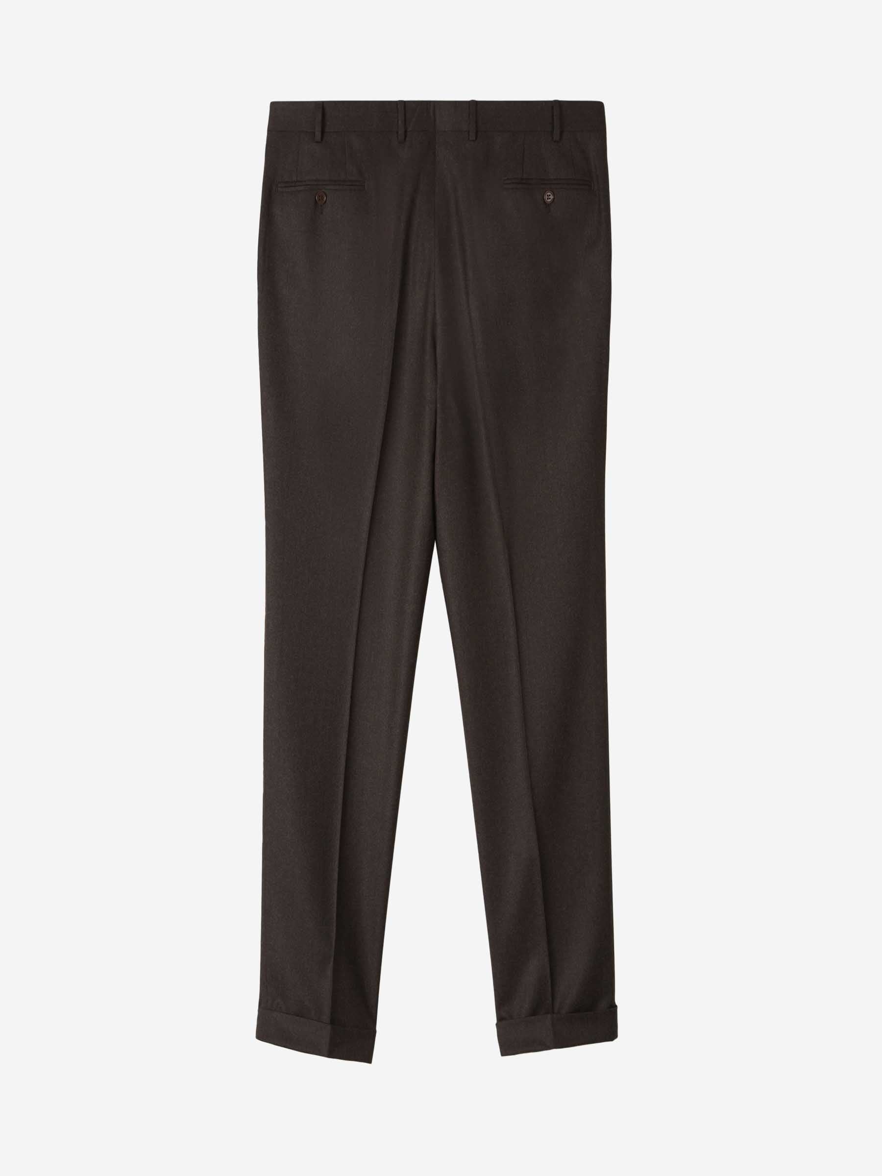 Outlet online Canali Hombre Pantalones Formales Lana color Marron Oscuro sku 321-000338 05 - Foto 2