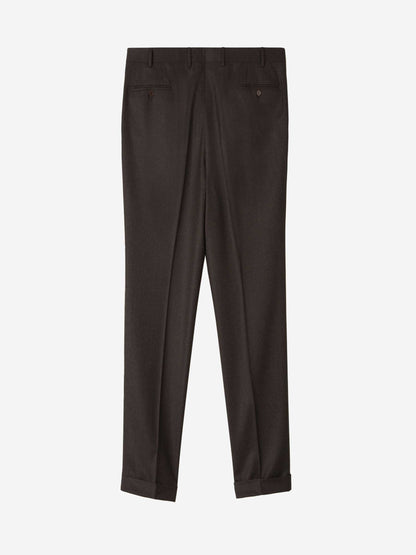 Outlet online Canali Hombre Pantalones Formales Lana color Marron Oscuro sku 321-000338 05 - Foto 2