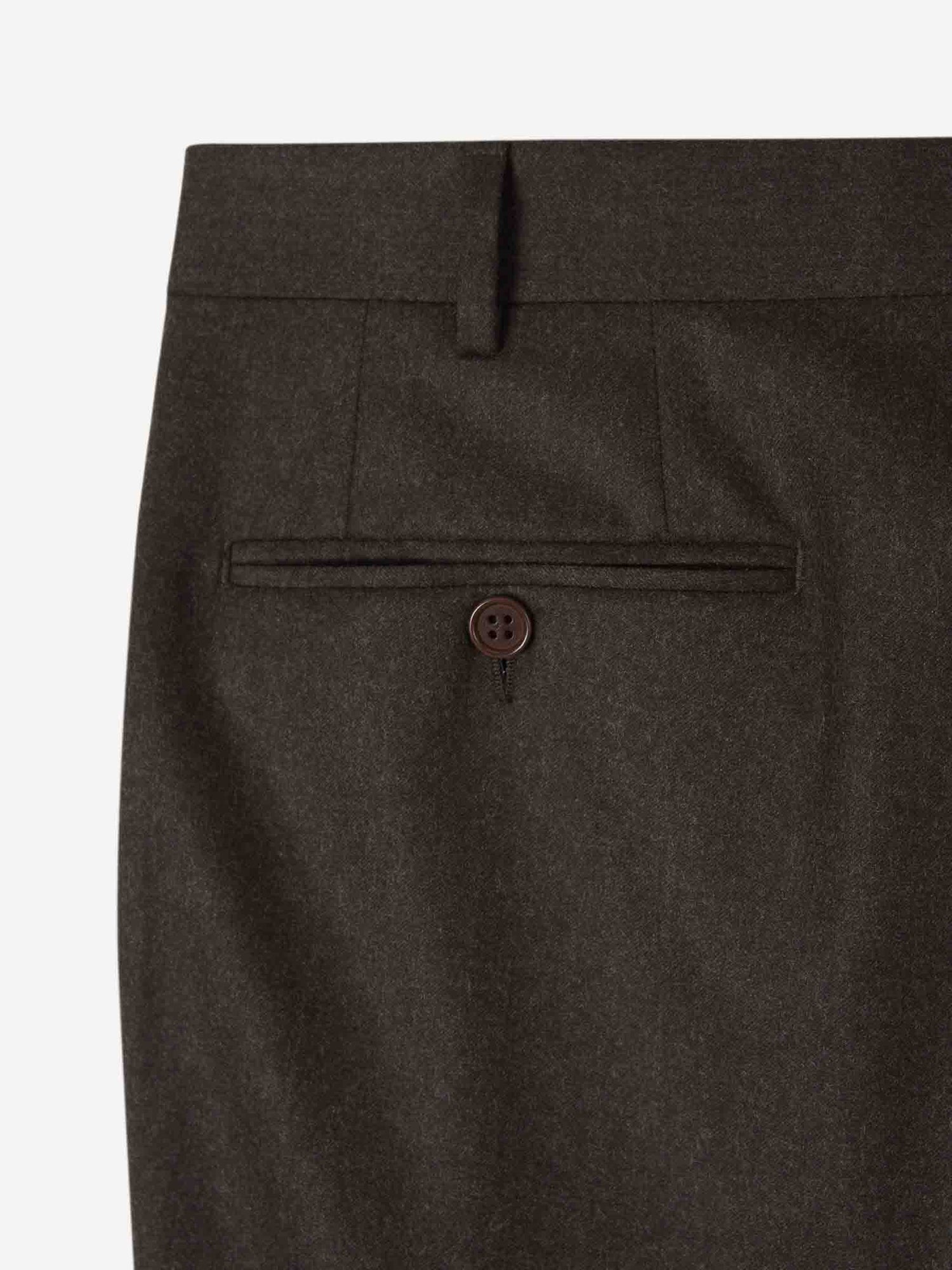 Outlet online Canali Hombre Pantalones Formales Lana color Marron Oscuro sku 321-000338 05 - Foto 4