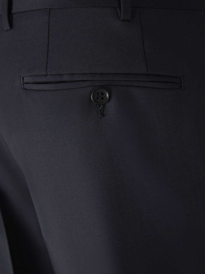 Outlet online Canali Hombre Pantalones Formales Lana color Azul Noche sku 321-000340 01 - Foto 4