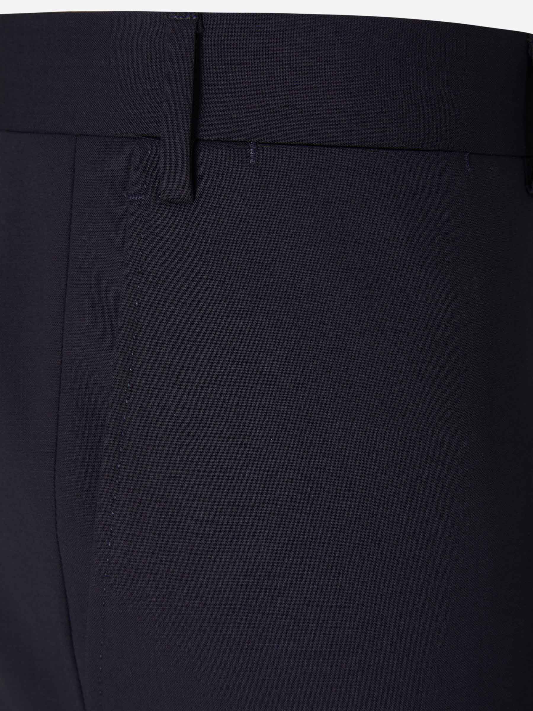 Outlet online Canali Hombre Pantalones Clásico lana color Azul Marino sku 321-000347 01 - Foto 3