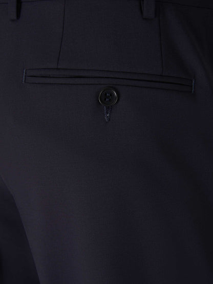 Outlet online Canali Hombre Pantalones Clásico lana color Azul Marino sku 321-000347 01 - Foto 4