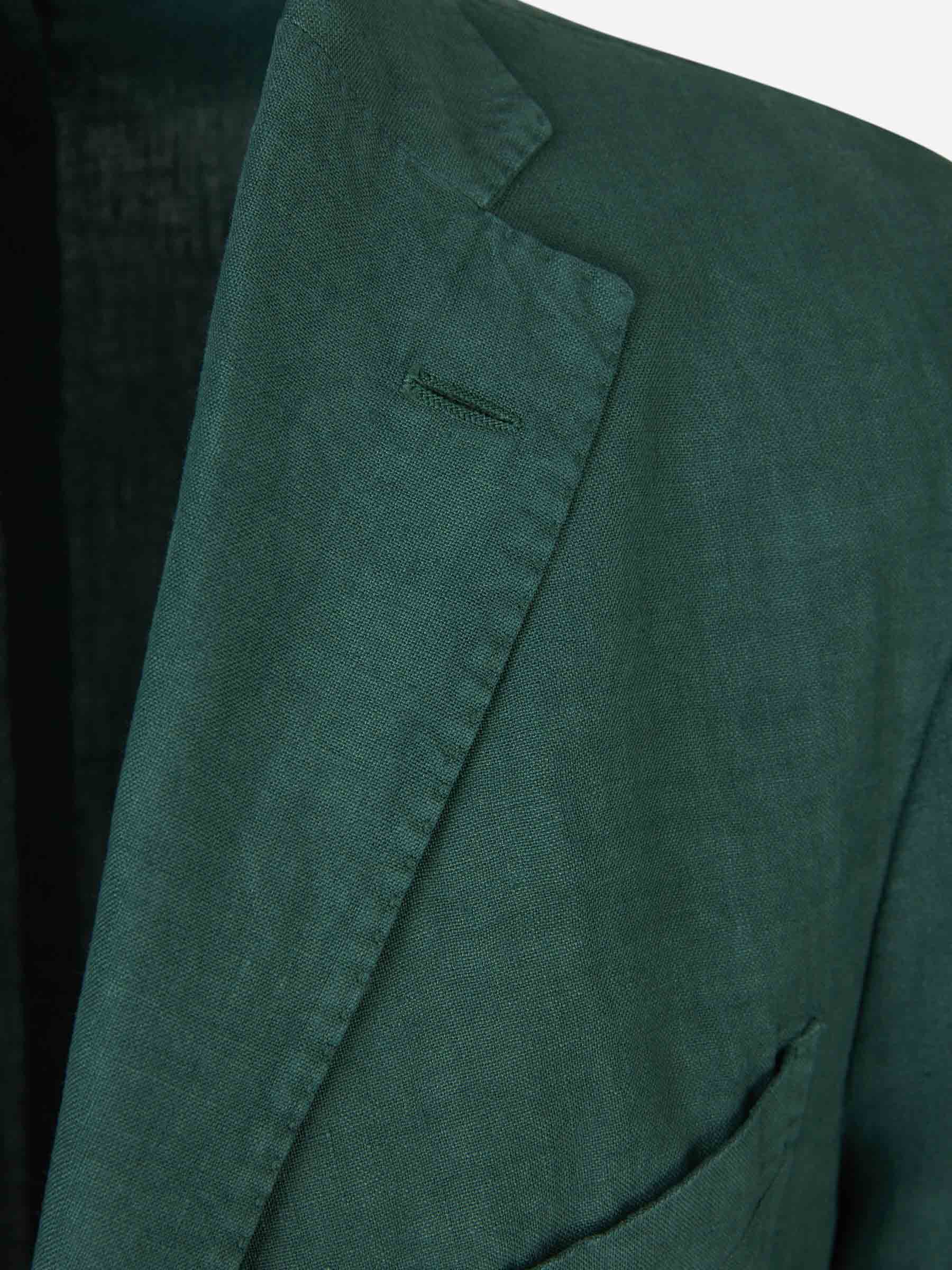 Outlet online Boglioli Hombre Americana Recta Lino color Verde Oscuro sku 302-003451 01 - Foto 3