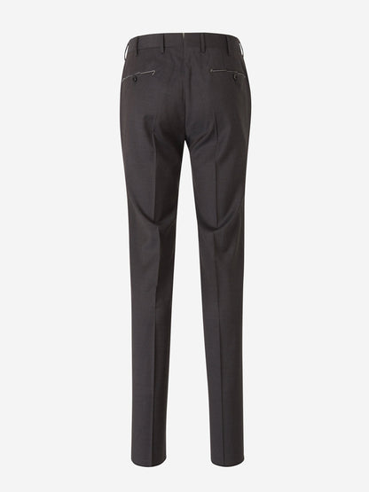 Outlet online PT Torino Hombre Pantalones Slim Lana color Marrón Oscuro sku 322-000398 04 - Foto 2