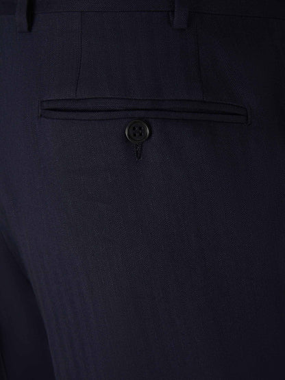 Outlet online Canali Hombre Pantalones Lino Fluido color Azul Noche sku 322-000430 02 - Foto 4