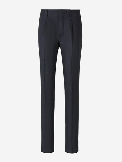 Lardini Hombre Barcelona Pantalones Formales Lino color Azul Marino sku 322-000453 02 - Foto 1