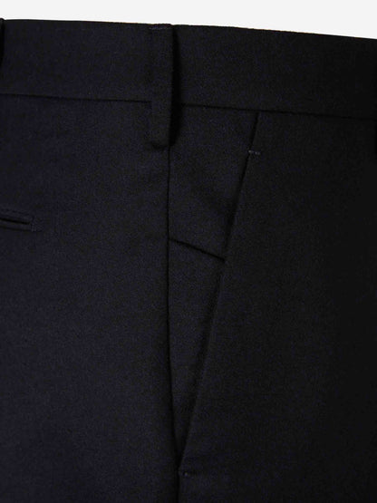 Outlet online Berwich Hombre Pantalones Vestir  Lana color Azul Noche sku 322-000484 03 - Foto 3