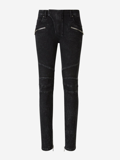 Outlet online Balmain Hombre Jeans Slim Fit Biker color Negro sku 522-002617 01 - Foto 1