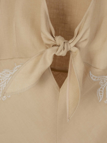 Outlet online Dorothee Schumacher Mujer Vestido Midi Lino Texturizado color Beis sku 721-000227 01 - Foto 4