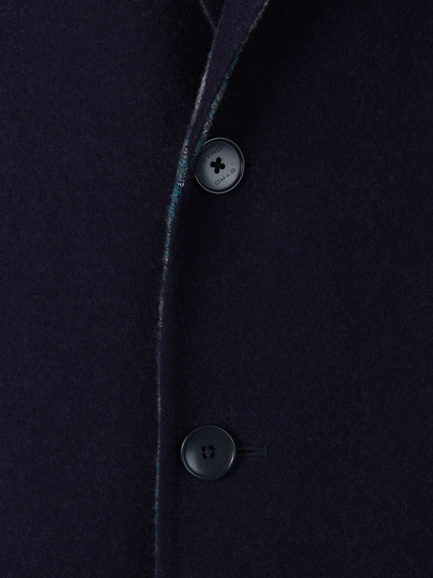 Outlet online Etro Hombre Abrigo Reversible Lana color Azul Noche sku 341-000475 01 - Foto 4