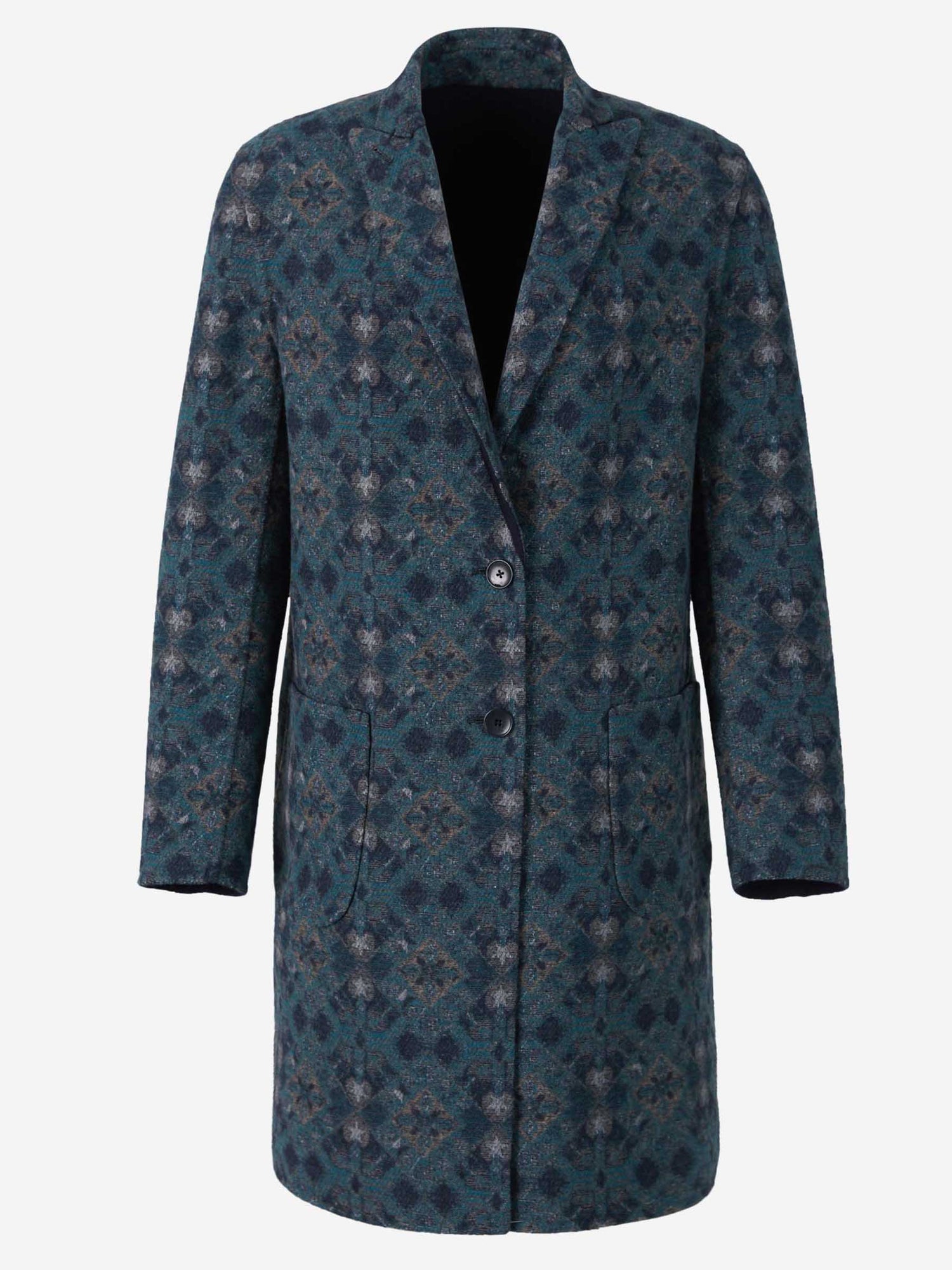 Outlet online Etro Hombre Abrigo Reversible Lana color Azul Noche sku 341-000475 01 - Foto 6