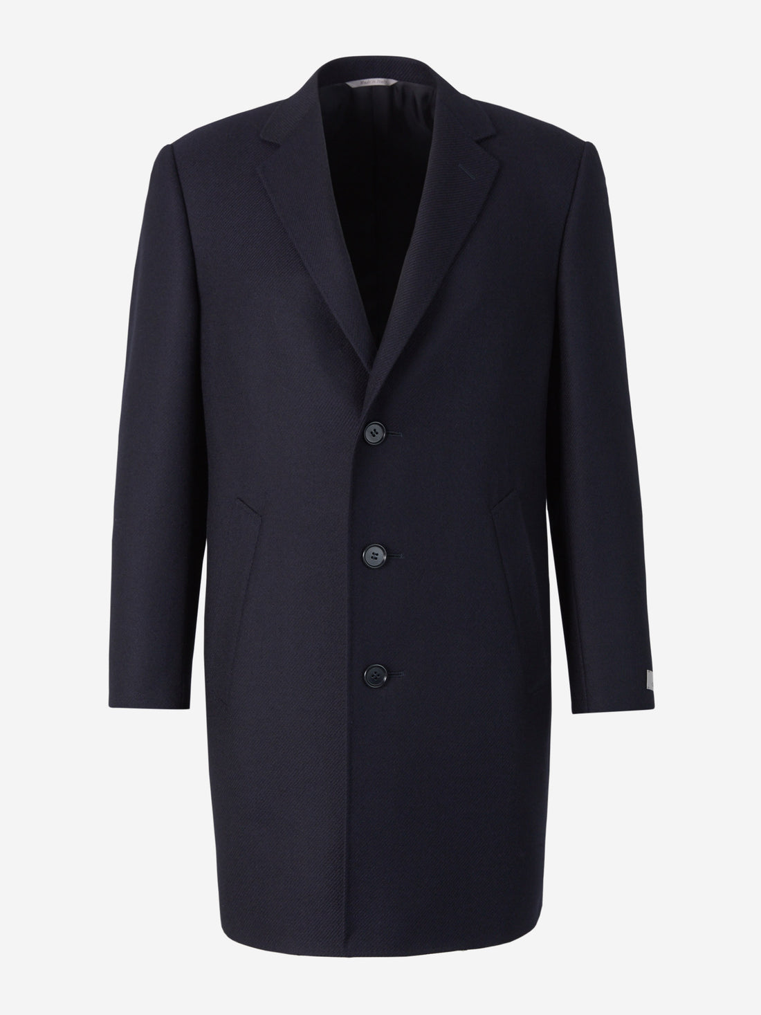 Canali Hombre Barcelona Abrigo Espiga Lana color Azul Noche sku 341-000493 01 - Foto 1