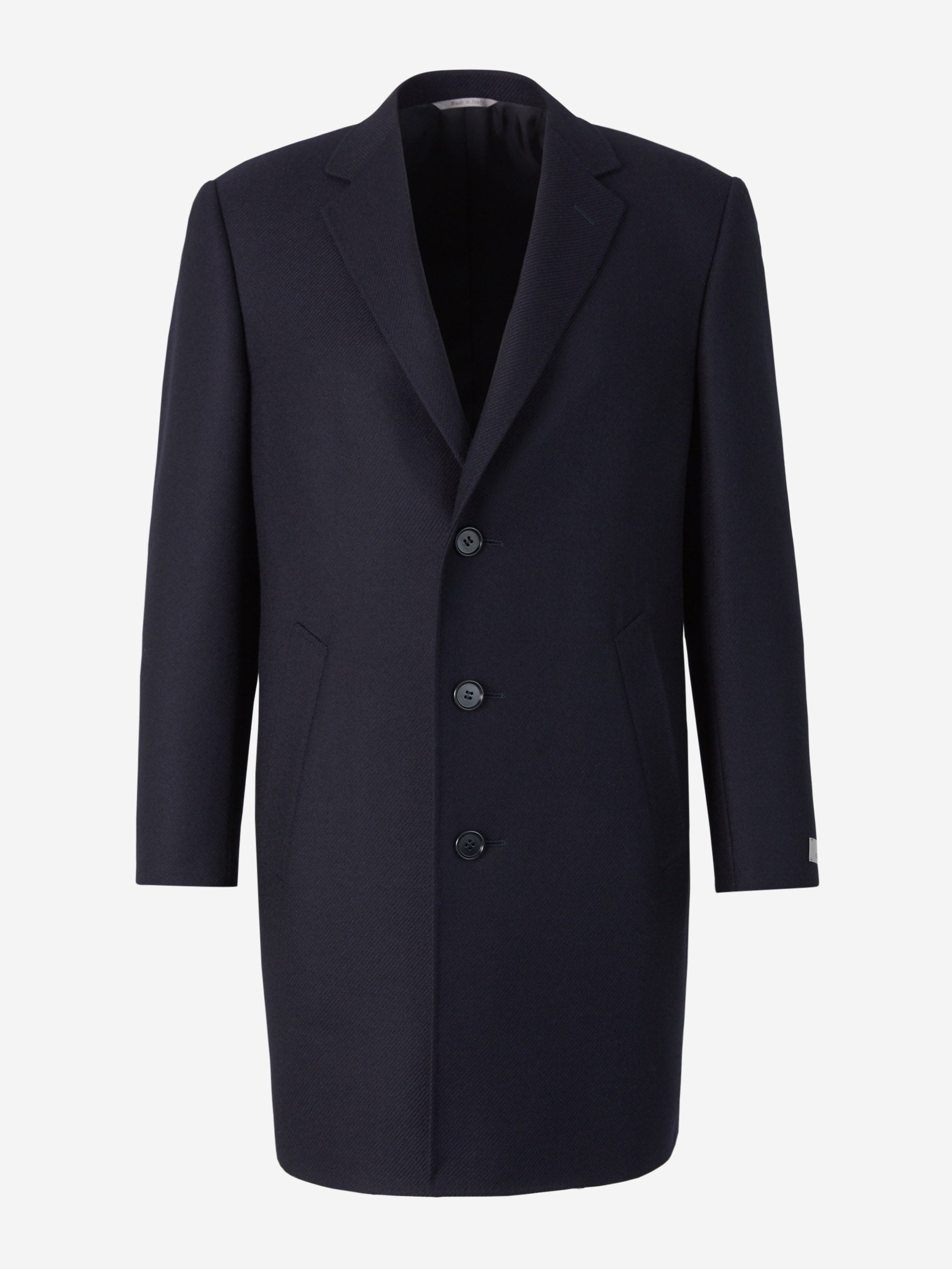 Canali Hombre Barcelona Abrigo Espiga Lana color Azul Noche sku 341-000493 01 - Foto 1