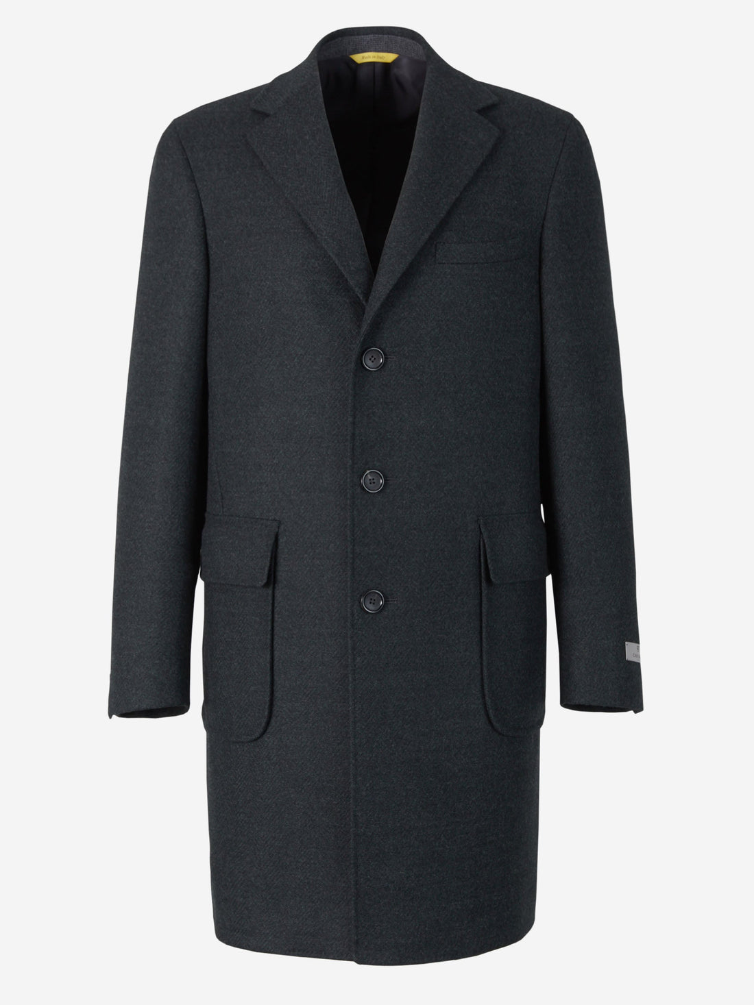 Outlet online Canali Hombre Abrigo Kei Espiga Lana color Verde Oscuro sku 341-000494 01 - Foto 1