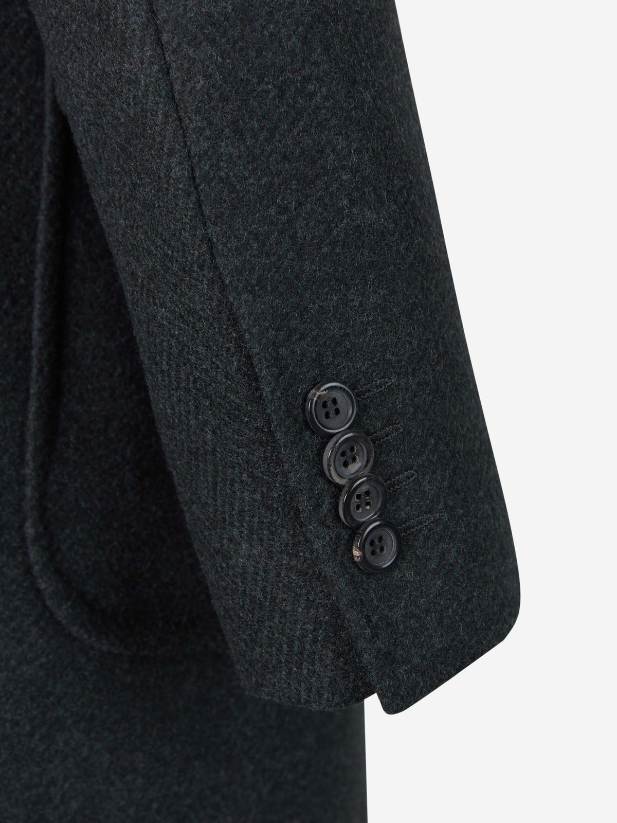 Outlet online Canali Hombre Abrigo Kei Espiga Lana color Verde Oscuro sku 341-000494 01 - Foto 5