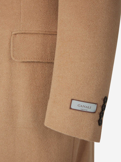 Outlet online Canali Hombre Abrigo Camello Suave color Marrón sku 341-000505 01 - Foto 4