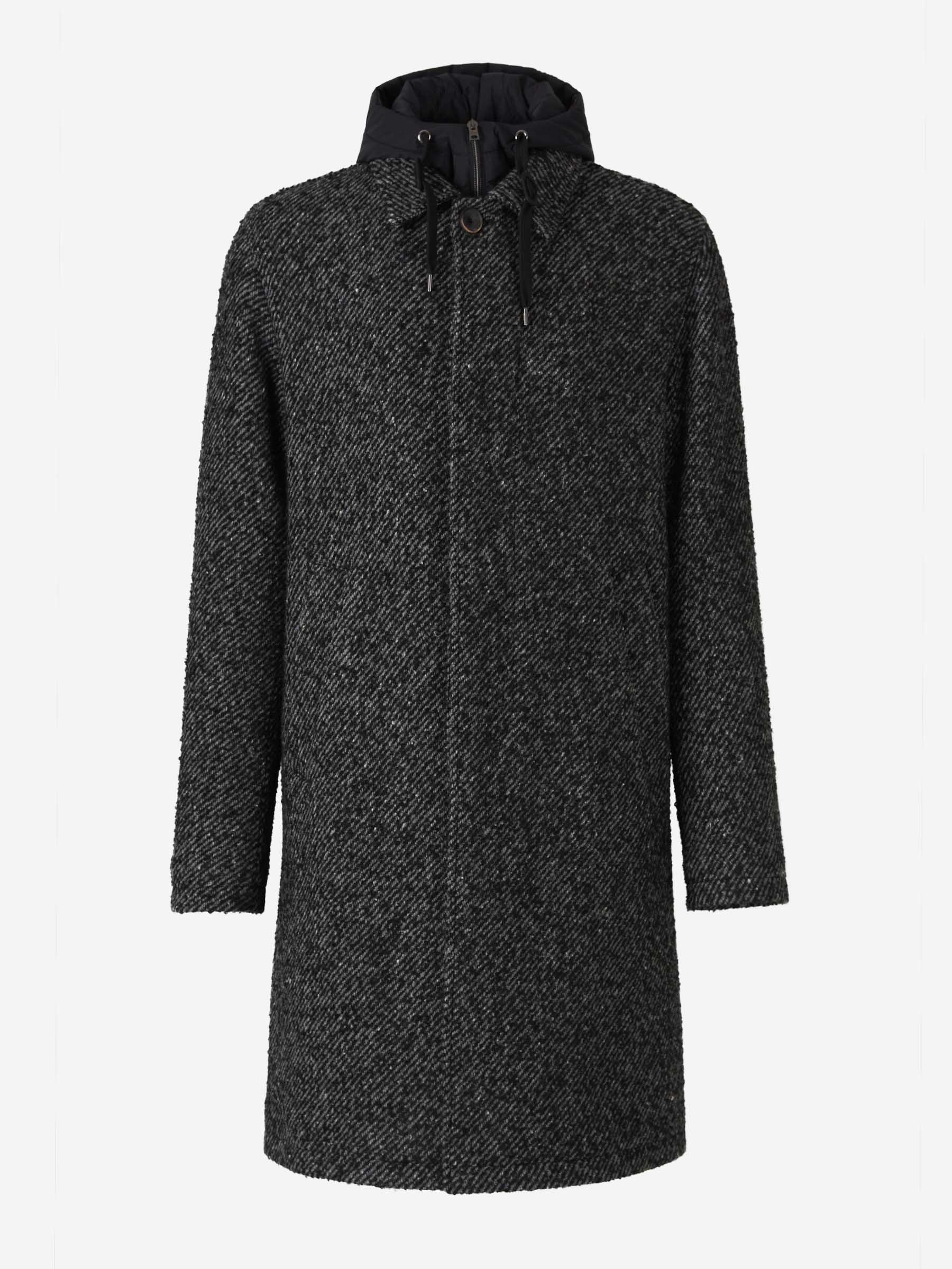 Outlet online Herno Hombre Abrigo Lana color Negro sku 341-000524 01 - Foto 1