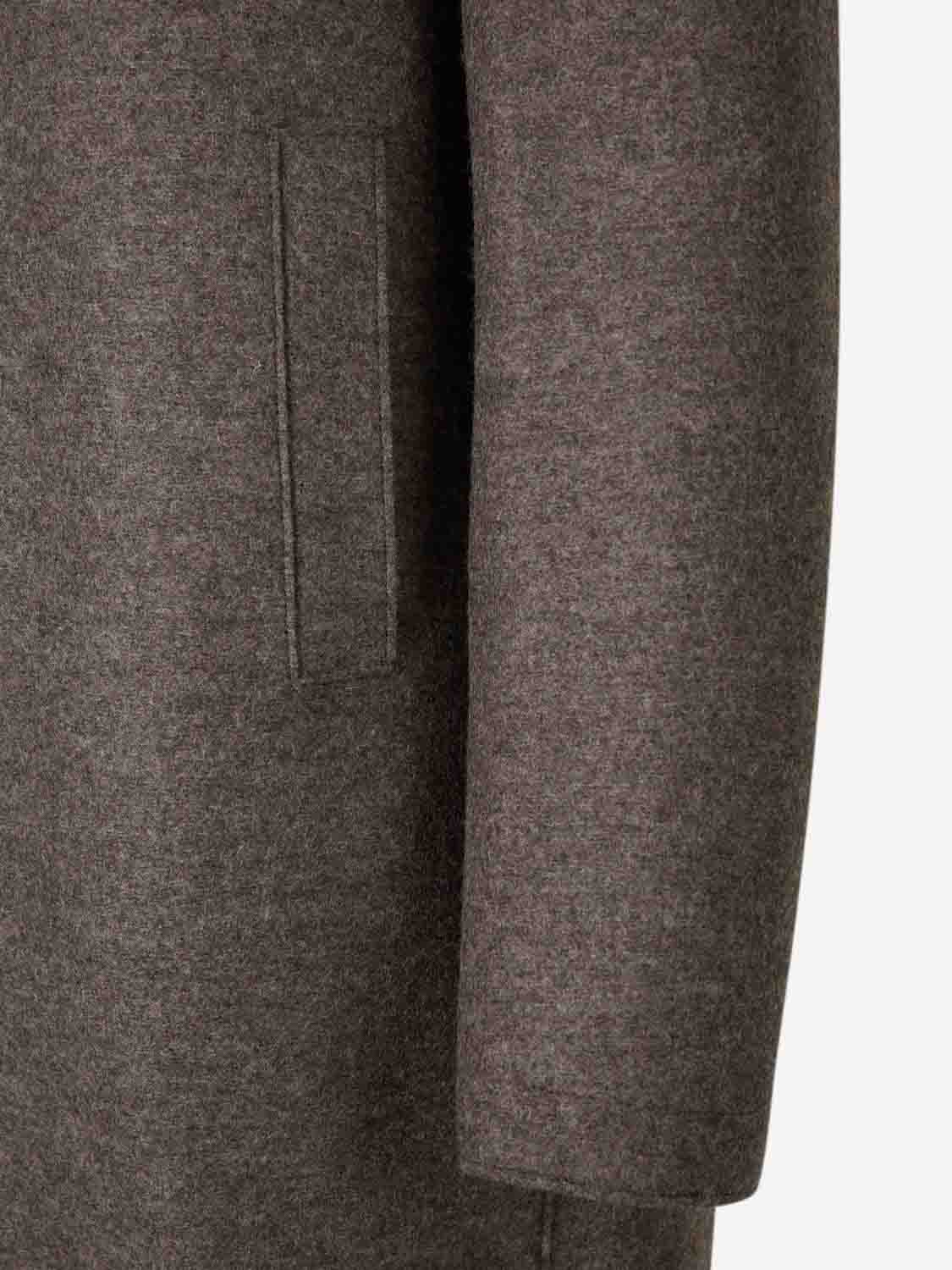 Outlet online Harris Wharf Hombre Abrigo Largo Lana color Marrón sku 341-000540 01 - Foto 4