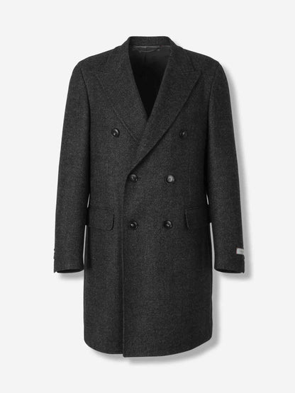 Outlet online Canali Hombre Abrigo Largo Cruzado color Gris Antracita sku 341-000541 01 - Foto 1