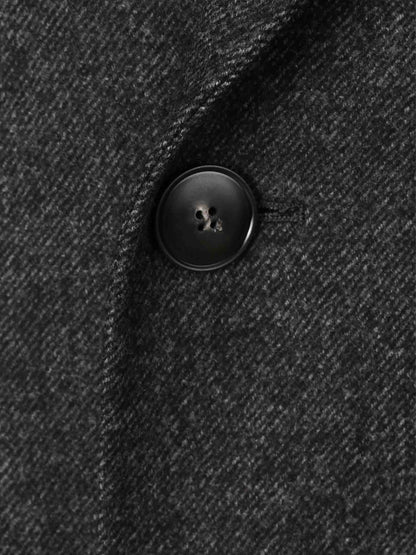 Outlet online Canali Hombre Abrigo Largo Cruzado color Gris Antracita sku 341-000541 01 - Foto 3