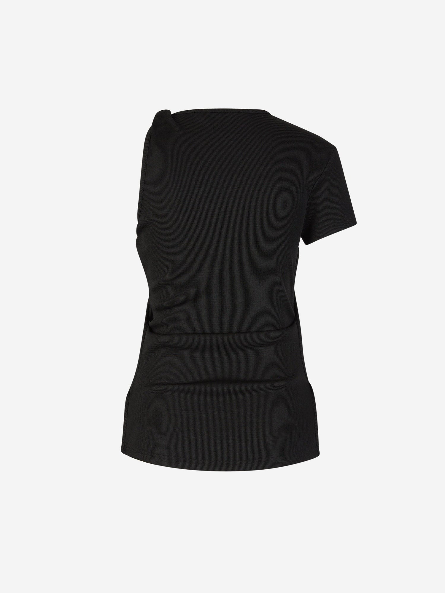 Outlet online Christopher Esber Mujer Camiseta Asimétrica Canalé color Negro sku 782-001542 01 - Foto 2
