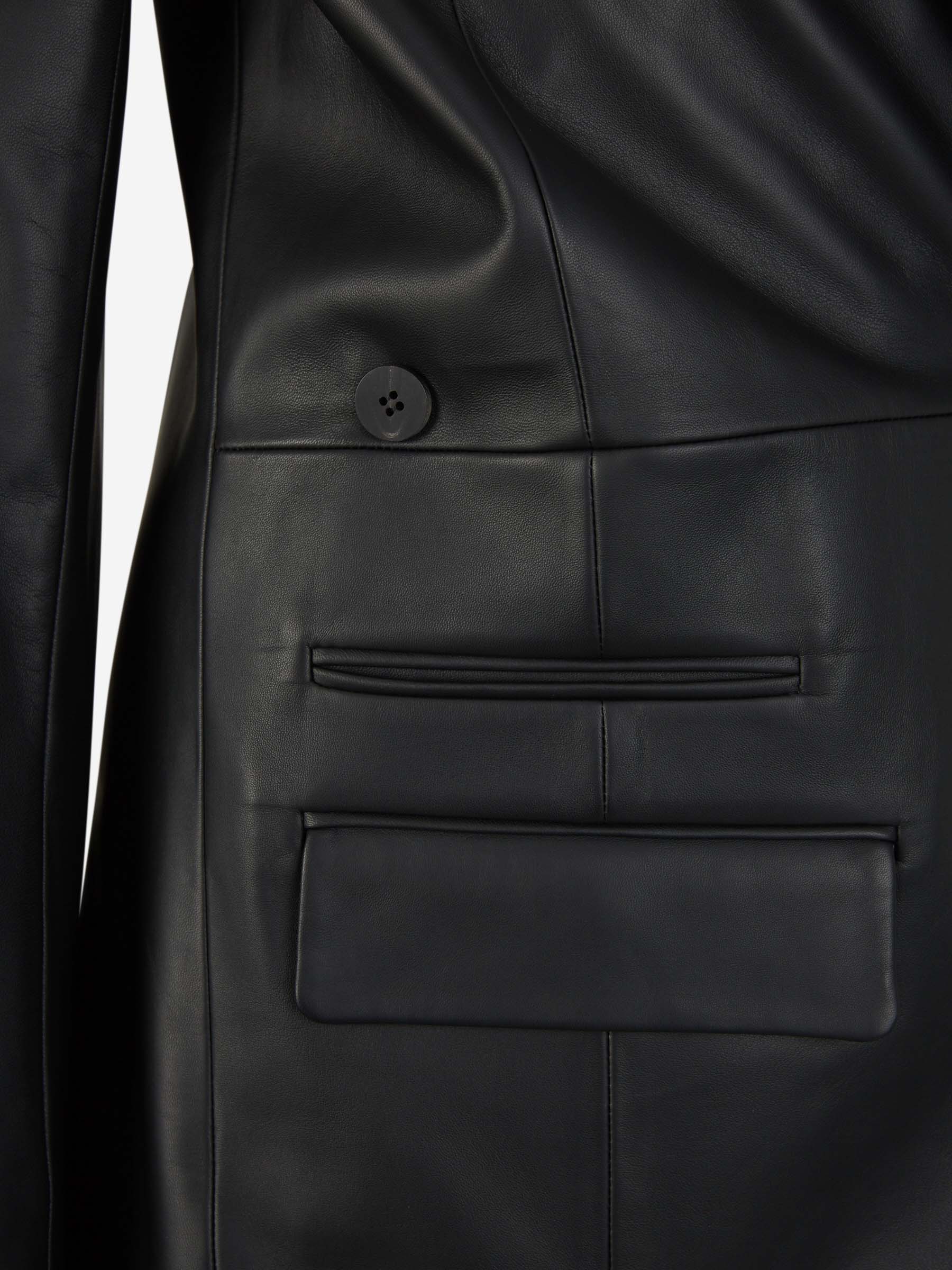 Outlet online Jacquemus Mujer Blazer La Veste Tibau Cuir color Negro sku 741-002083 01 - Foto 5