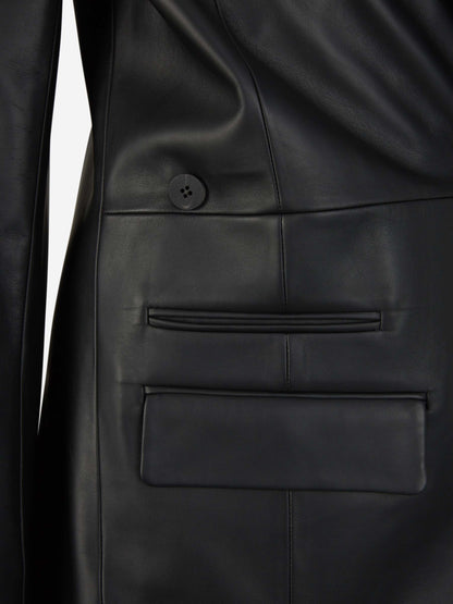Outlet online Jacquemus Mujer Blazer La Veste Tibau Cuir color Negro sku 741-002083 01 - Foto 5
