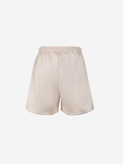 Outlet online Balmain Hombre Bermudas Satinadas PB Signature color Crema sku 523-000966 00 - Foto 3