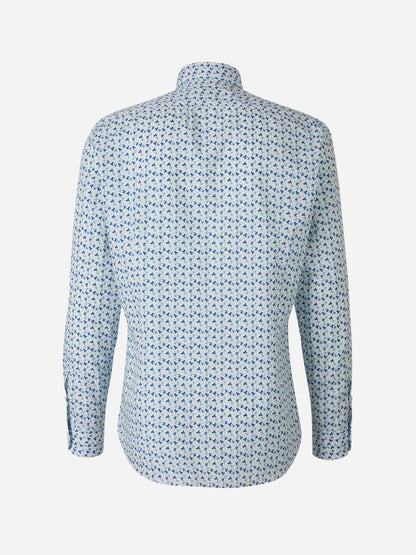 Outlet online Vincenzo di Ruggiero Hombre Camisa Motivo Floral color Azul sku 531-006151 01 - Foto 2