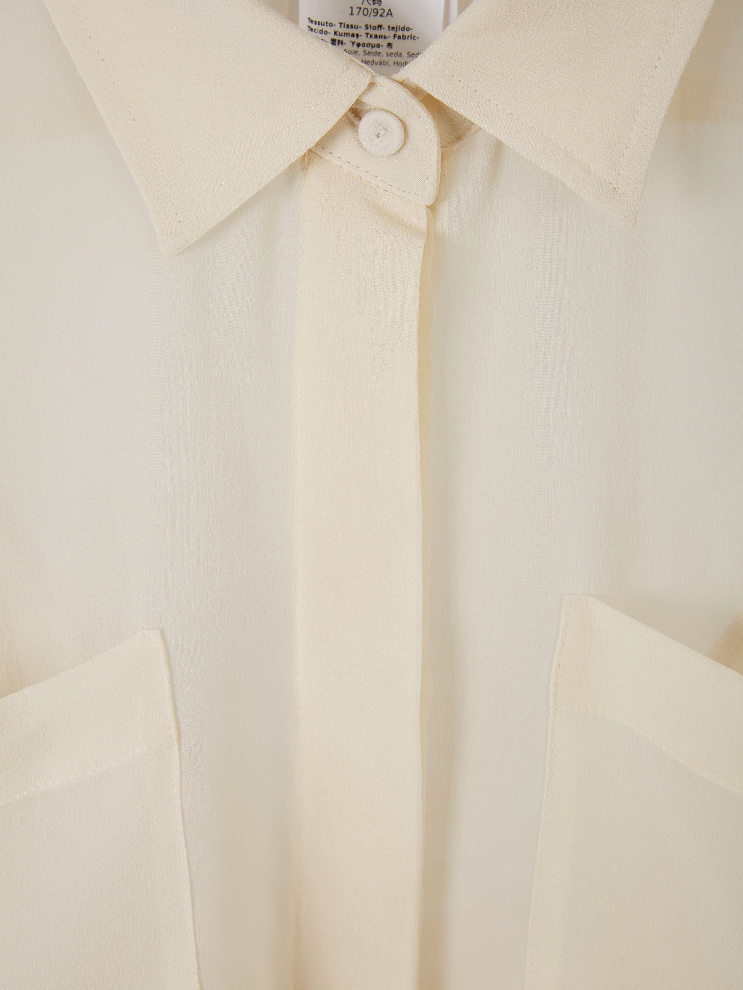Outlet online Max Mara Mujer Blusa Semitransparente Fluida color Crema sku 701-002086 01 - Foto 3