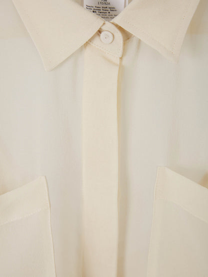 Outlet online Max Mara Mujer Blusa Semitransparente Fluida color Crema sku 701-002086 01 - Foto 3