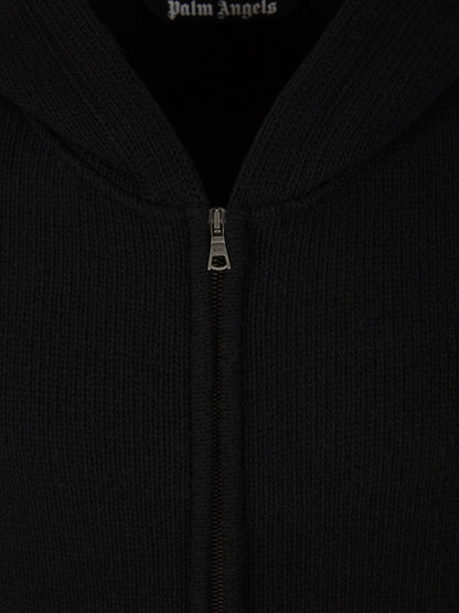 Outlet online Palm Angels Hombre Sudadera Capucha Cremallera Punto color Negro sku 542-002338 01 - Foto 3