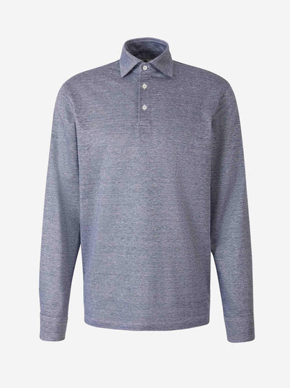 Outlet online Borrelli Hombre Polo Algodon Y Lino color Azul Cobalto sku 551-000338 02 - Foto 1