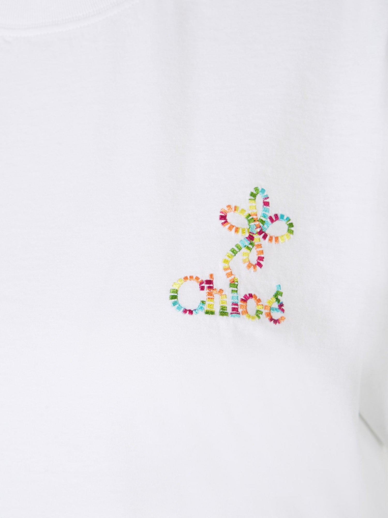 Outlet online Chloé Mujer Camiseta Logo Algodón color Blanco sku 782-001569 01 - Foto 5