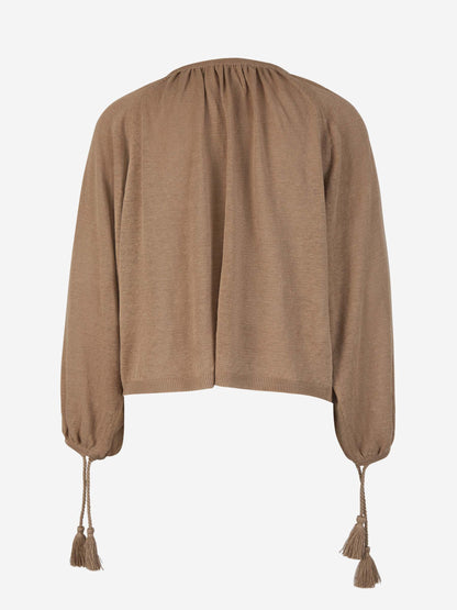 Outlet online Max Mara Mujer Blusa Oversize Lino color Marrón sku 701-002088 01 - Foto 2