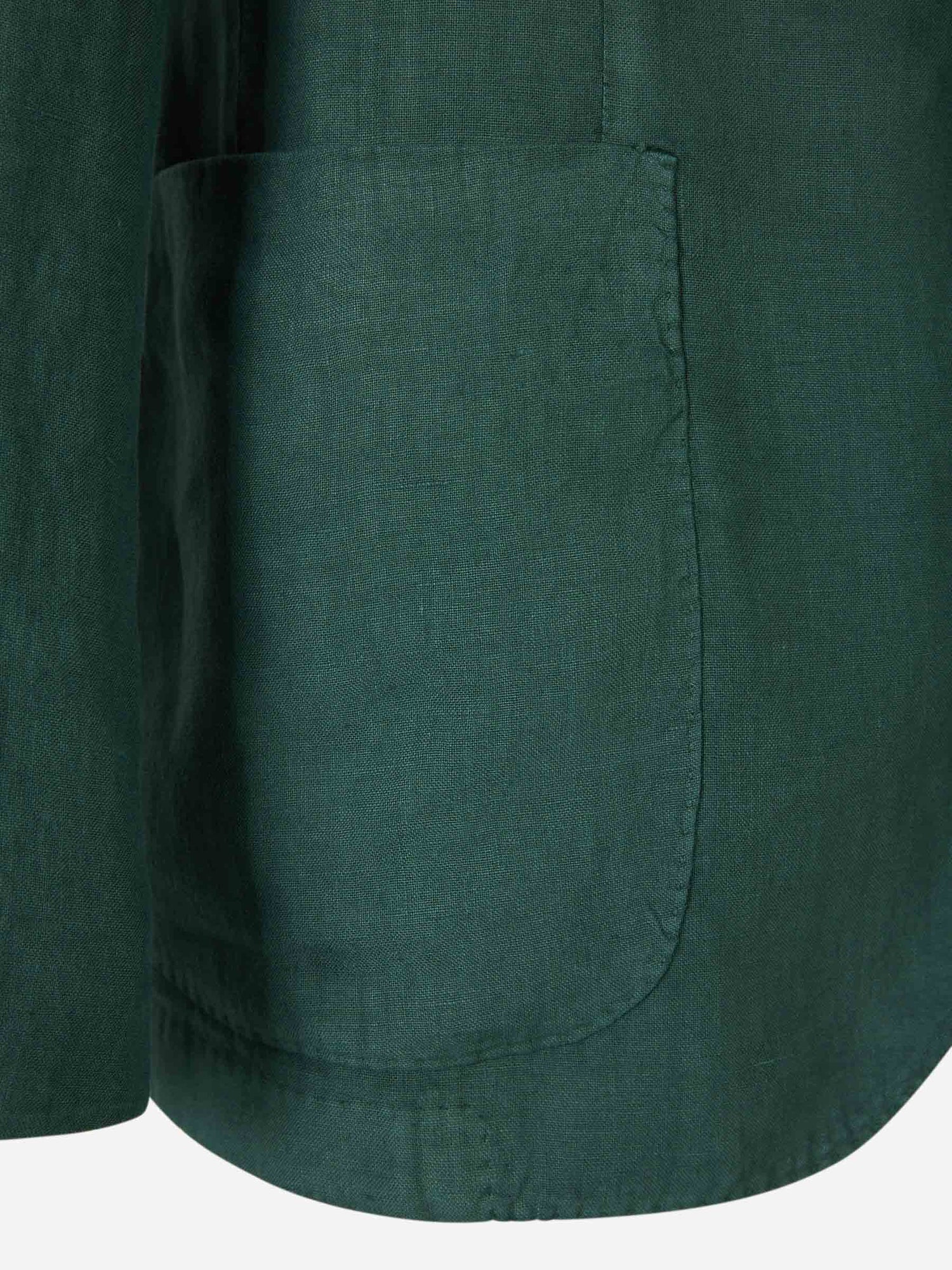 Outlet online Boglioli Hombre Americana Recta Lino color Verde Oscuro sku 302-003451 01 - Foto 4