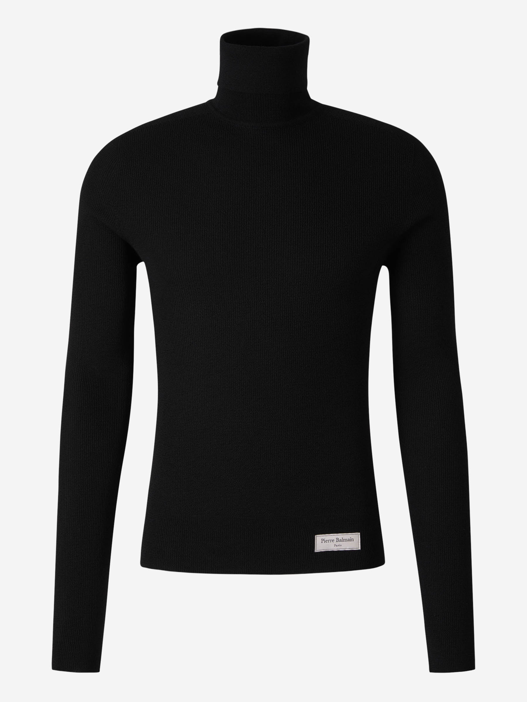 Outlet online Balmain Hombre Jersey Cuello Vuelto Lana color Negro sku 542-002240 00 - Foto 1
