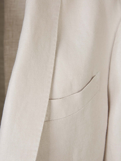 Outlet online Boglioli Hombre Traje Liso Lino color Marfil sku 312-002795 01 - Foto 3