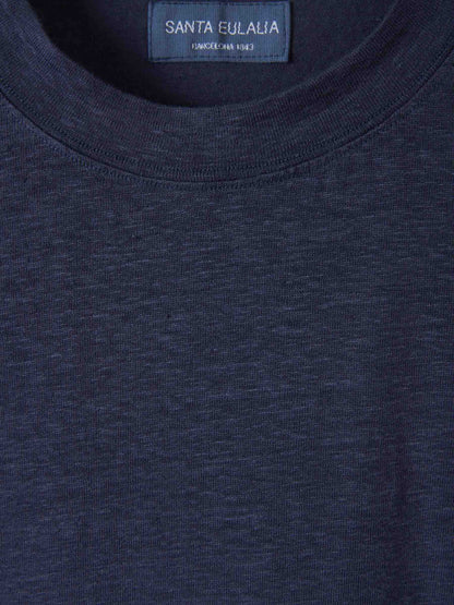 Outlet online Santa Eulalia Hombre Camiseta Punto Lino color Azul Marino sku 553-003693 03 - Foto 3