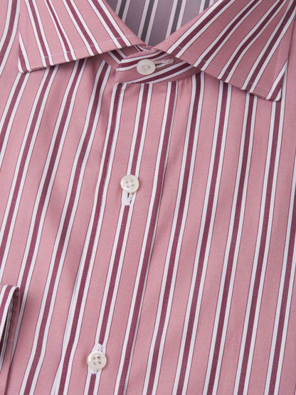 Isaia Camisa Algodón Rayas color Salmon sku 401-002909 01 - Foto 2