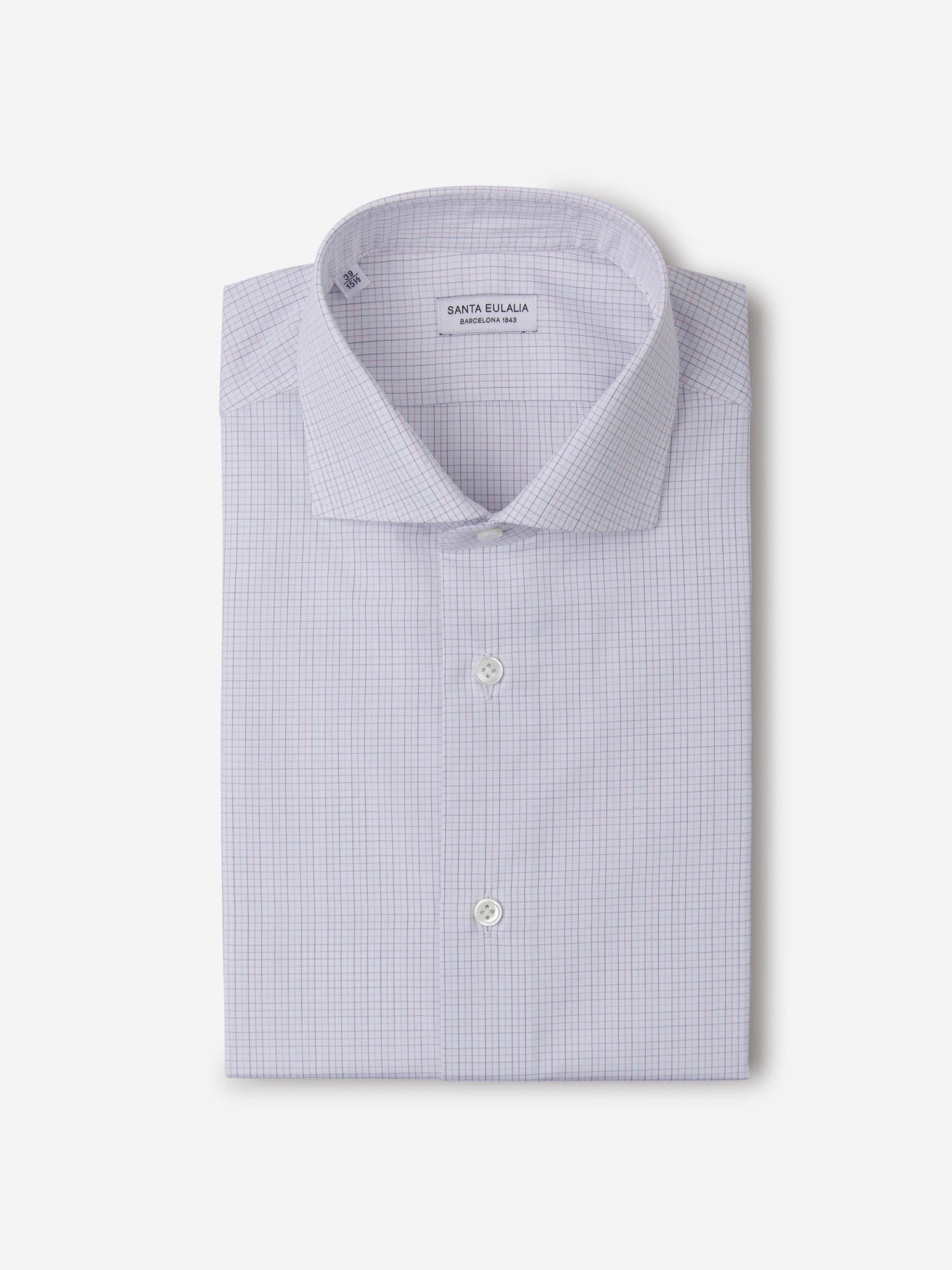 Outlet online Santa Eulalia Hombre Camisa Motivo Cuadros color Blanco sku 401-002961 01 - Foto 3