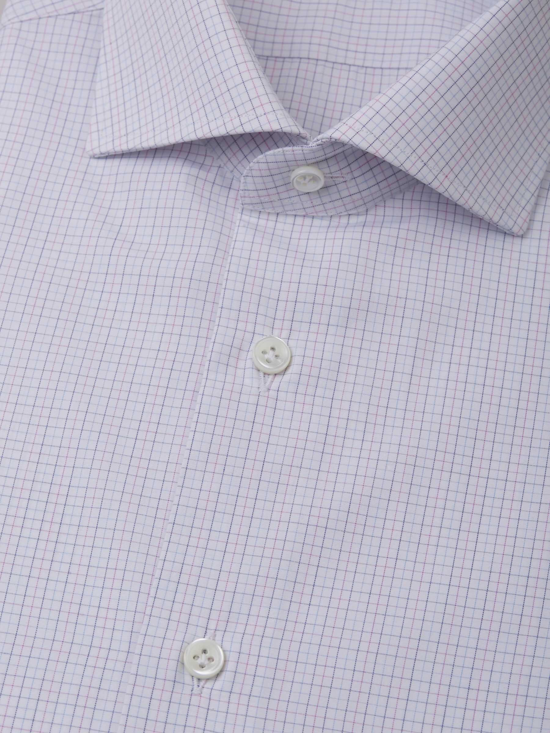 Outlet online Santa Eulalia Hombre Camisa Motivo Cuadros color Blanco sku 401-002961 01 - Foto 4
