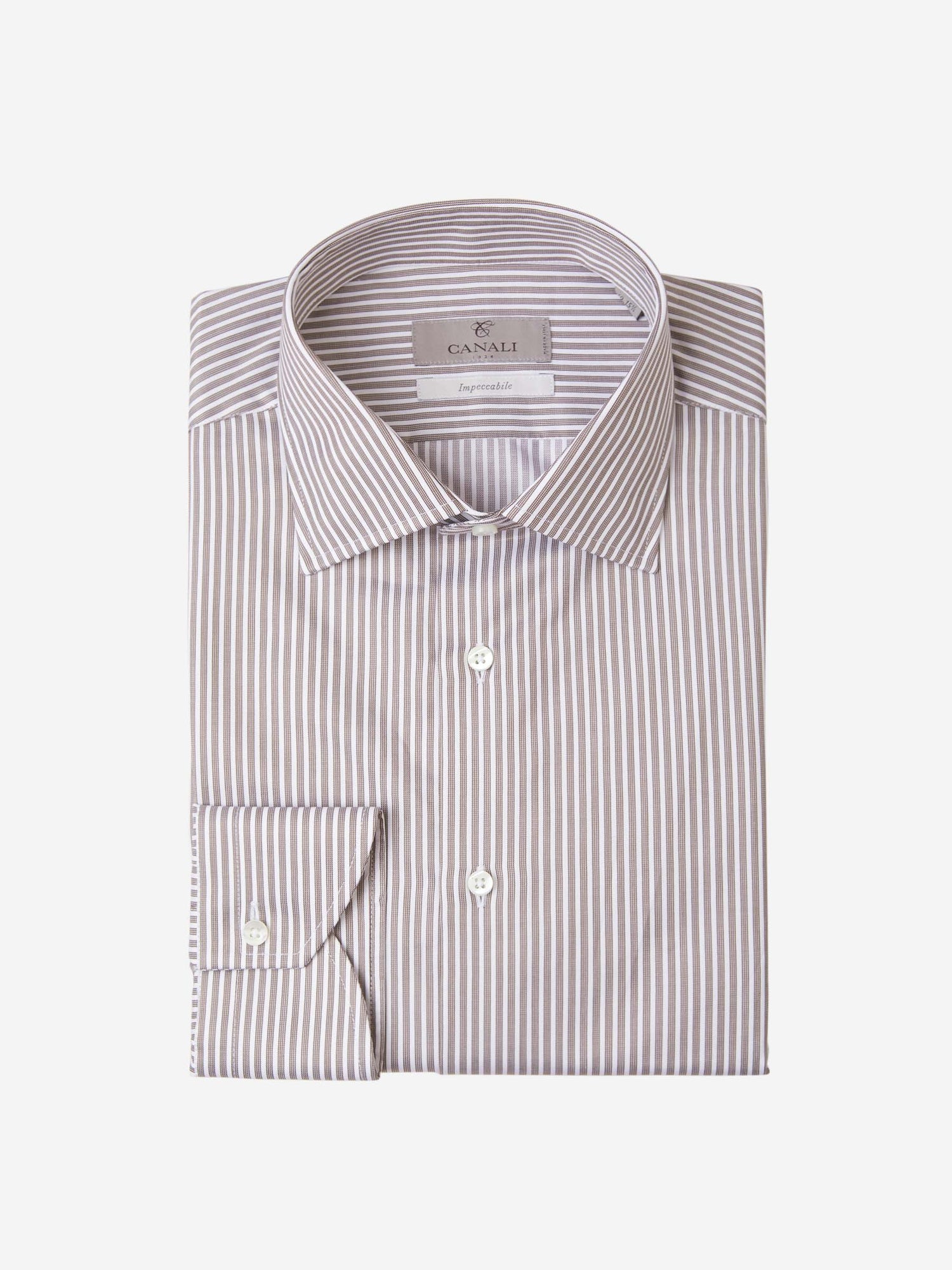 Outlet online Canali Hombre Camisa Motivo Rayas color Azul Cielo sku 401-003032 02 - Foto 1