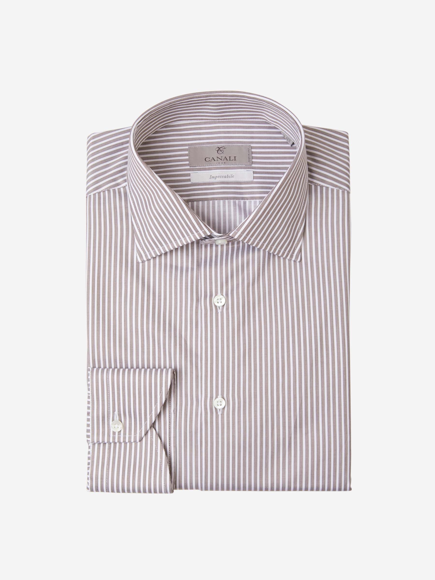 Outlet online Canali Hombre Camisa Motivo Rayas color Azul Cielo sku 401-003032 02 - Foto 1