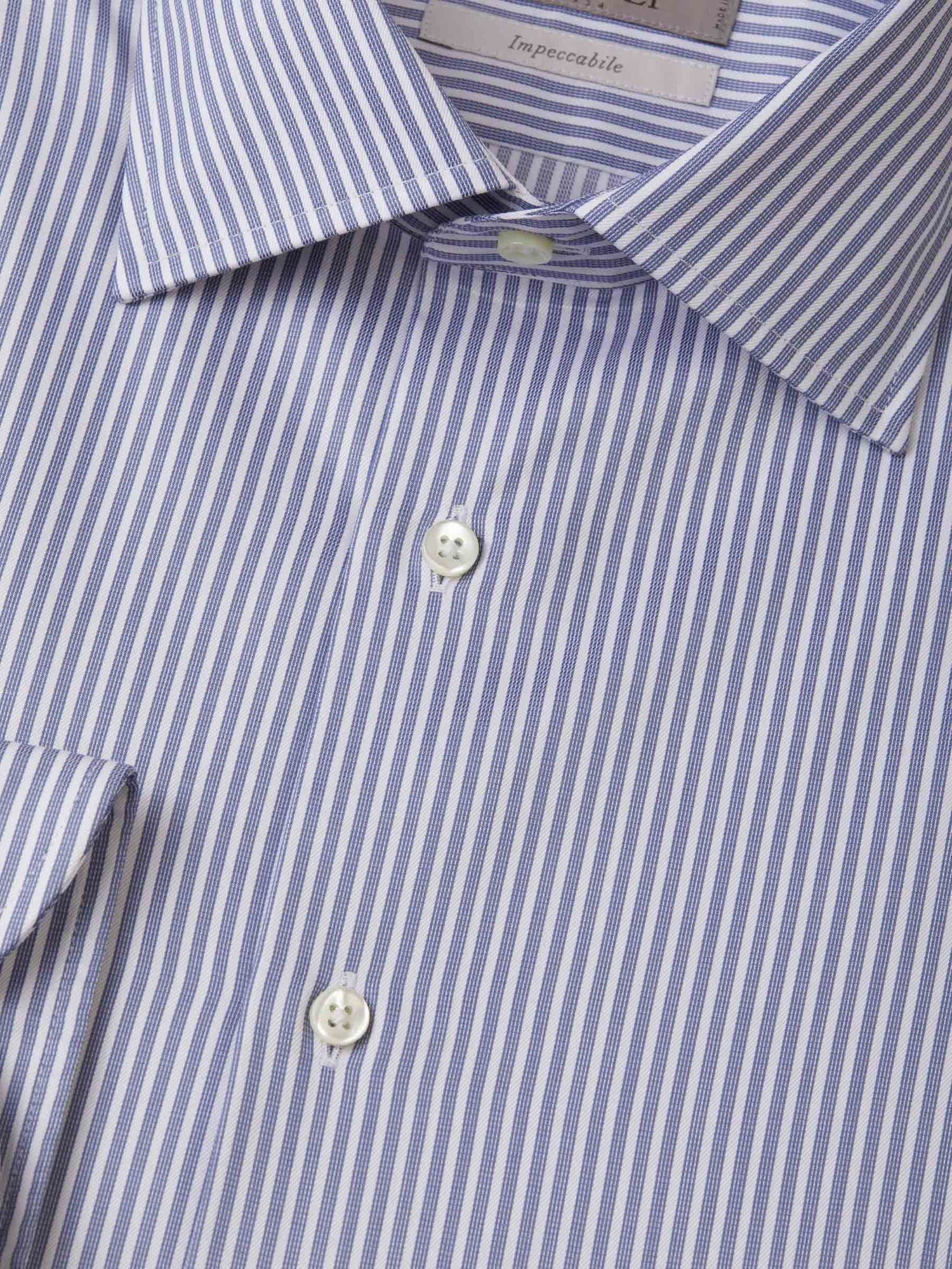 Outlet online Canali Hombre Camisa Motivo Rayas color Blanco sku 401-003032 01 - Foto 4