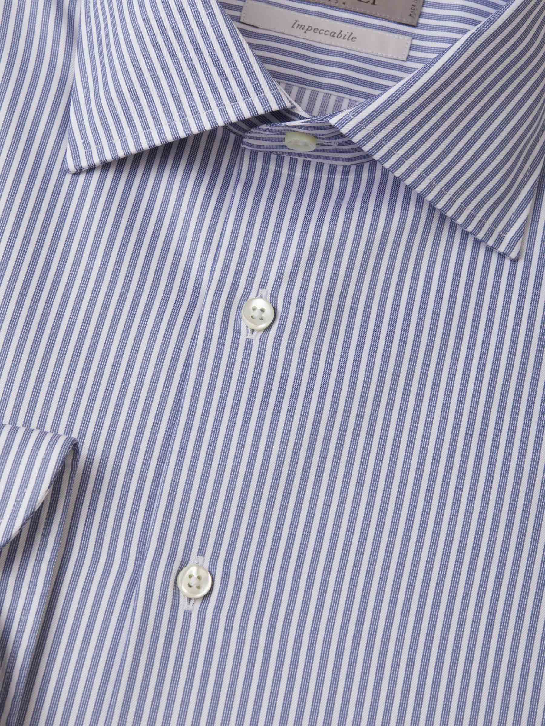 Outlet online Canali Hombre Camisa Motivo Rayas color Blanco sku 401-003032 01 - Foto 4