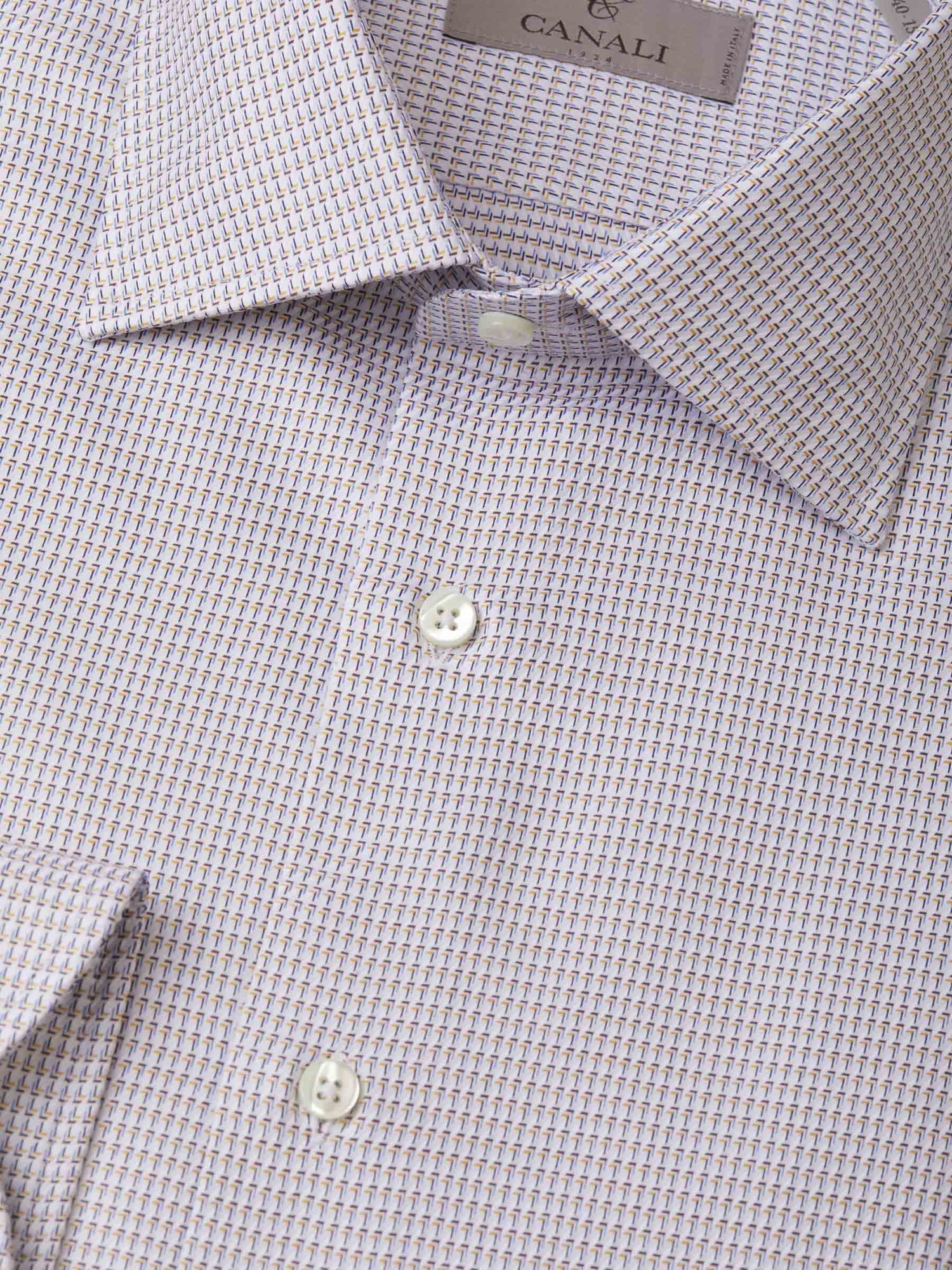 Outlet online Canali Hombre Camisa Pata De Gallo color Azul Marino sku 401-003035 03 - Foto 4
