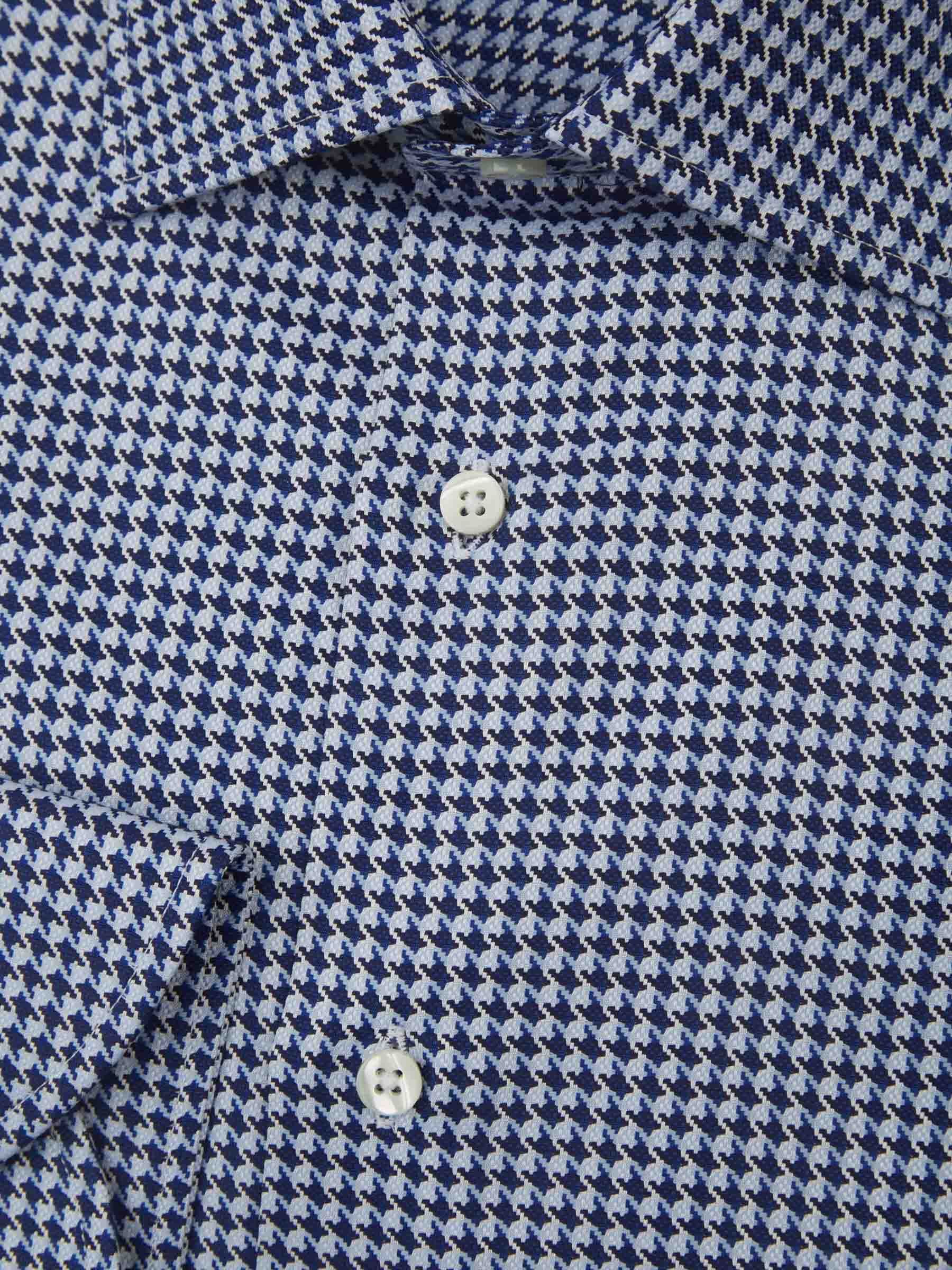 Outlet online Canali Hombre Camisa Pata De Gallo color Azul Marino sku 401-003035 03 - Foto 6