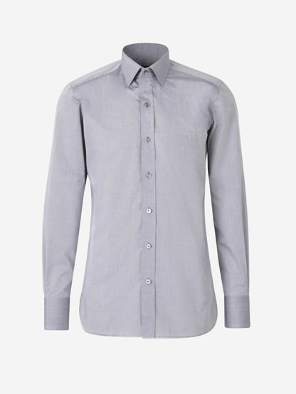Tom Ford Hombre Barcelona Camisa Vestir Algodón color Gris Antracita sku 401-003137 01 - Foto 1